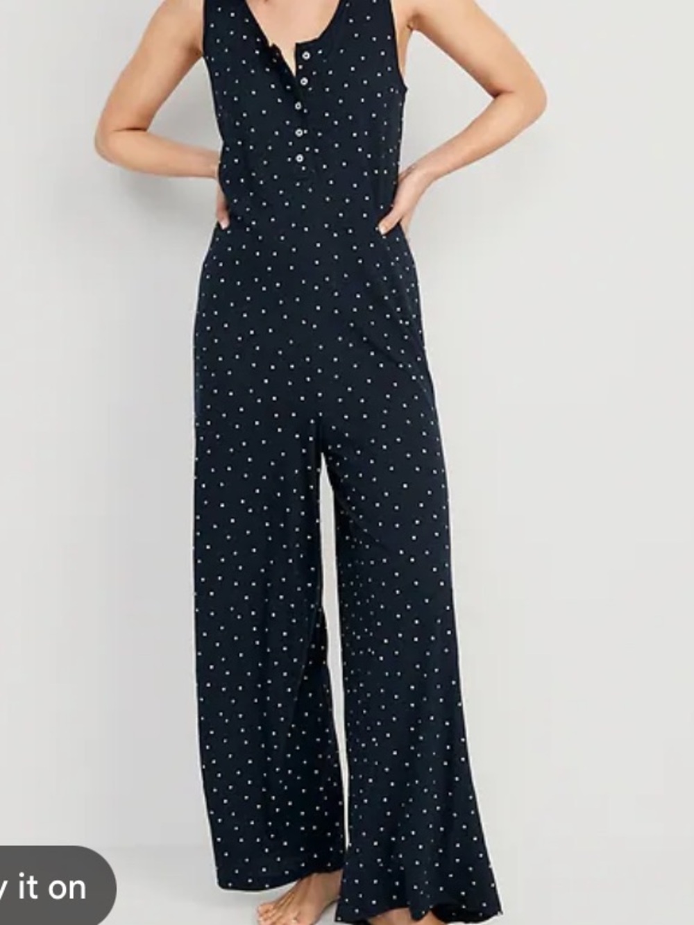 Only Navy Polka Dot Sleeveless jumpsuit size S